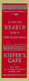 Matchbook Cover - Kiefer's Cafe Warren OH SAMPLE