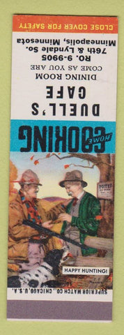 Matchbook Cover - Duell's Cafe Minneapolis MN SAMPLE