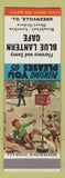 Matchbook Cover - Blue Lantern Cafe Greenville IL SAMPLE