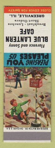 Matchbook Cover - Blue Lantern Cafe Greenville IL SAMPLE