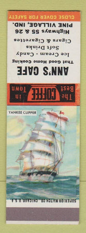 Matchbook Cover - Ann's Cafe Pine Village IN SAMPLE