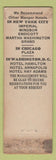 Matchbook Cover - Hotel Manger Boston MA FEDERAL LONG