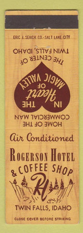 Matchbook Cover - Rogerson Hotel Twin Falls ID
