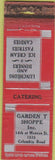 Matchbook Cover - Garden T Shoppe  NO TOWN WORN Midget