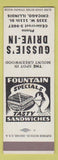 Matchbook Cover - Gussie's Drive In Chicago IL SAMPLE
