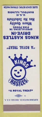 Matchbook Cover - Kings Kastles Drive In Rantoul IL SAMPLE