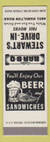 Matchbook Cover - Stewart's Drive In SAMPLE
