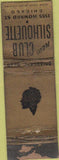Matchbook Cover - Club Silhouette Chicago IL WORN Midget