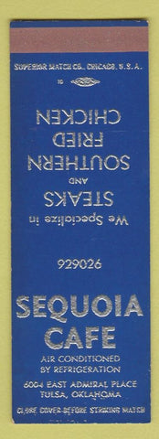 Matchbook Cover - Sequoia Cafe Tulsa OK Fried Chicken SAMPLE