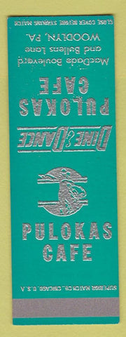 Matchbook Cover - Pulokas Cafe Woodlyn PA SAMPLE