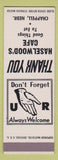 Matchbook Cover - Haselwood's Cafe Chappell NE SAMPLE