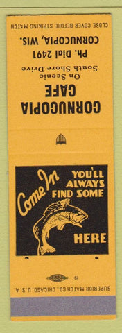 Matchbook Cover - Cornucopia Cafe WI low phone # SAMPLE