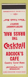Matchbook Cover - Adcock's Cafe Jefferson City MO SAMPLE