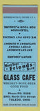 Matchbook Cover - Glass Cafe Toledo OH SAMPLE