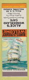 Matchbook Cover - Alice's Wonderland Cafe Holcomb KS SAMPLE