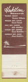 Matchbook Cover - Hukilaw Resorts Hawaii WORN