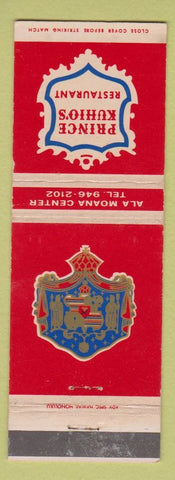 Matchbook Cover - Princess Kuhio's Restaurant Honolulu Hawaii WEAR