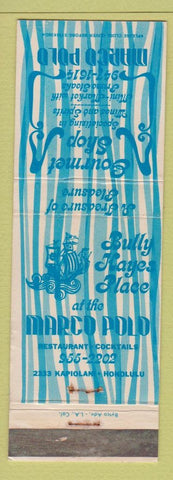 Matchbook Cover - Marco Polo Bully Hayes Place Honolulu Hawaii WEAR
