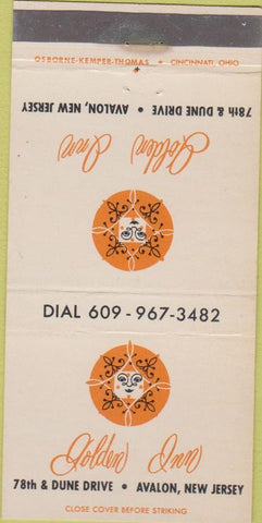Matchbook Cover - Golden Inn Avalon NJ 30 Strike