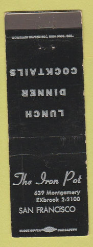 Matchbook Cover - The Iron Pot San Francisco CA WEAR