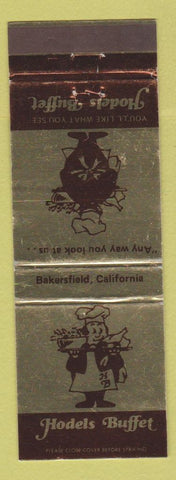 Matchbook Cover - Hodels Buffet Bakersfield CA