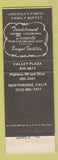 Matchbook Cover - Hodels Buffet Bakersfield CA