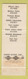 Matchbook Cover - Redstone Arsenal Officers Mess Huntsville AL
