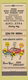 Matchbook Cover - Perrys Pal's Cafe Lemon Grove CA WORN