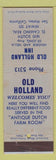 Matchbook Cover - Old Holland Inn San Mateo CA WEAR