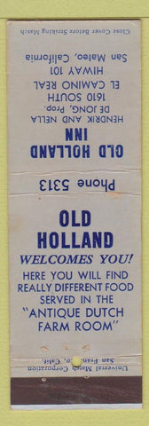 Matchbook Cover - Old Holland Inn San Mateo CA WEAR
