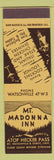 Matchbook Cover - Mount Madonna Inn Gilroy Watsonville CA SAMPLE