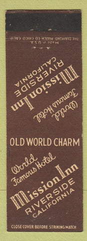 Matchbook Cover - Mission Inn Hotle Riverside CA