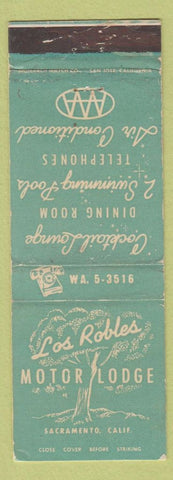 Matchbook Cover - Los Robles Motor Lodge Sacramento CA WEAR
