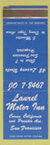 Matchbook Cover - Laurel Motor Inn San Francisco CA