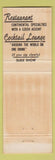 Matchbook Cover - Zlata Kachna Golden Duck Restaurant San Francisco CA