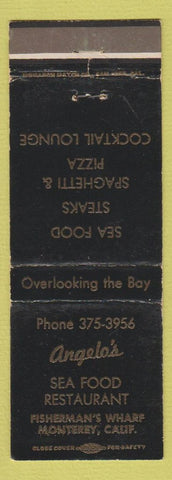 Matchbook Cover - Angelo's Seafood Restaurant Monterey CA WEAR