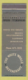 Matchbook Cover - The White Whale Restaurant San Francisco CA