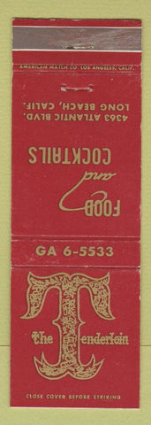 Matchbook Cover - The Tenderloin Restaurant Long Beach CA