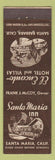 Matchbook Cover - El Encanto Hotel Santa Barbara CA Santa Maria WORN