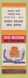 Matchbook Cover - Best Western Black Oak Motor Lodge Paso Robles CA