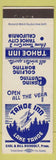 Matchbook Cover - Tahoe Inn Tahoe City CA Lake Tahoe low phone #2
