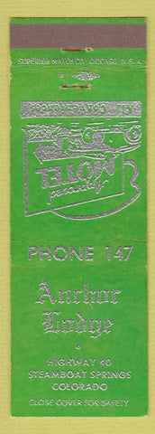 Matchbook Cover - Anchor Lodge Steamboat Springs Colorado low phone #