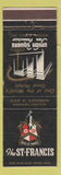 Matchbook Cover - St Francis Hotel San Francisco CA
