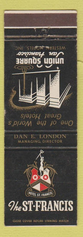 Matchbook Cover - St Francis Hotel San Francisco CA