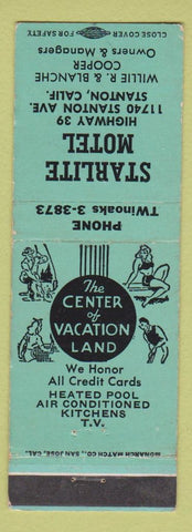 Matchbook Cover - Starlite Motel Stanton CA WEAR