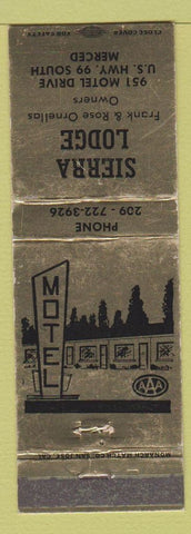 Matchbook Cover - Sierra Lodge Merced CA