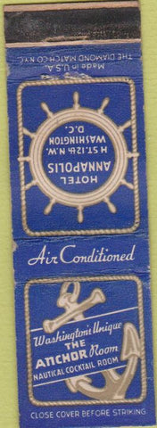 Matchbook Cover - Anchor Room Hotel Annapolis Washington DC WEAR Midget