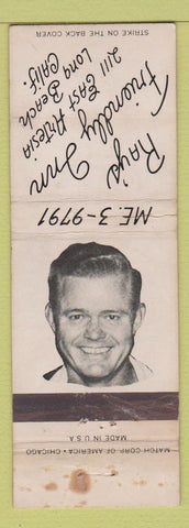 Matchbook Cover - Ray's Friendly Inn Long Beach CA WORN