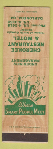 Matchbook Cover - Cherokee Restaurant Motel Dahlonega GA