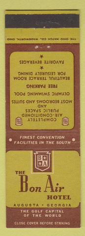 Matchbook Cover - Bon air Hotel Augusta GA